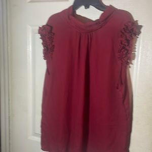 UPS &DOWNS size: Large. color Burgundy. sleeveless.